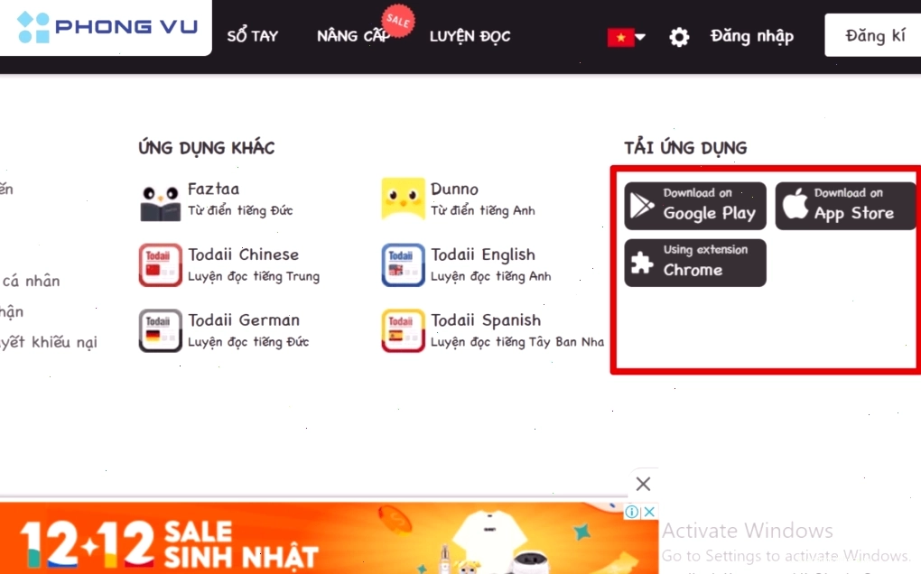 Chọn phiên bản ứng dụng Hanzii Dict cho máy tính