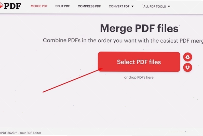 Chọn tệp PDF để nối trên iLovePDF