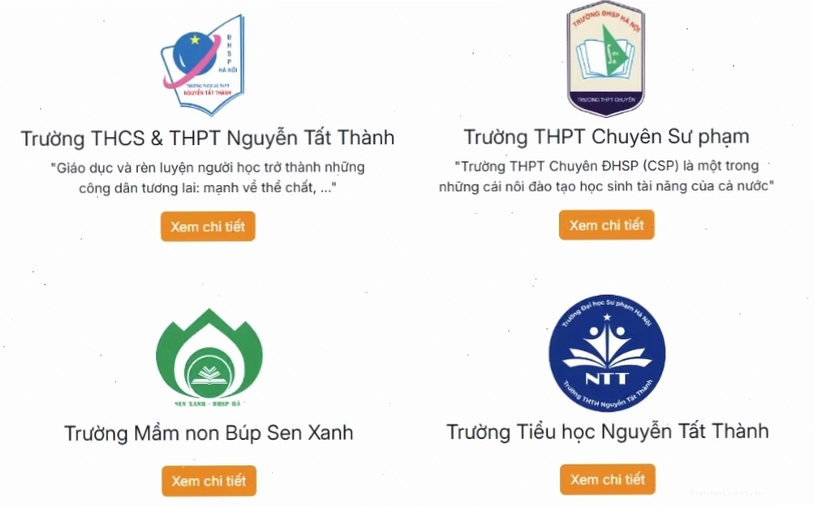Chương trình giáo dục phổ thông THCS, THPT và Mầm non tại Trường Đại học Sư phạm Hà Nội