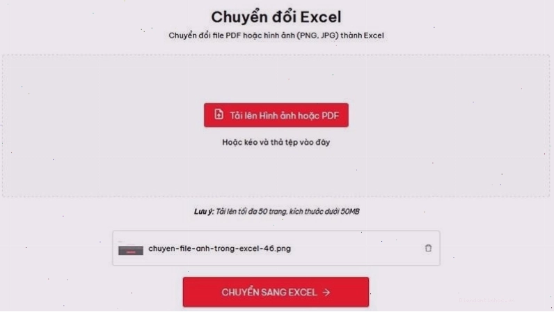 Chuyển đổi ảnh sang Excel với FastDoc