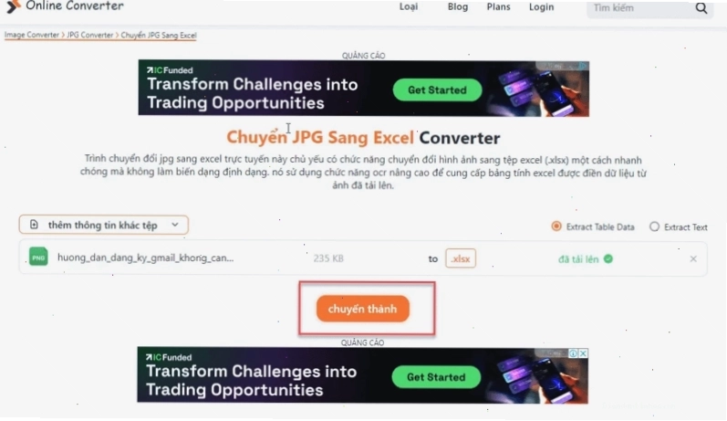 Chuyển file ảnh từ jpg sang xlsx siêu đơn giản