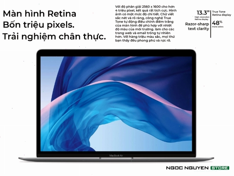 Công nghệ True Tone trên MacBook Air 2020
