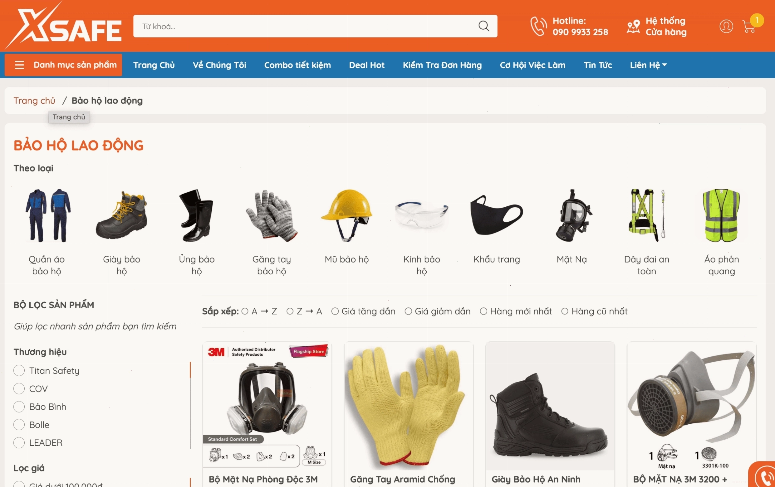 Cửa hàng bán đồ bảo hộ lao động Xsafe