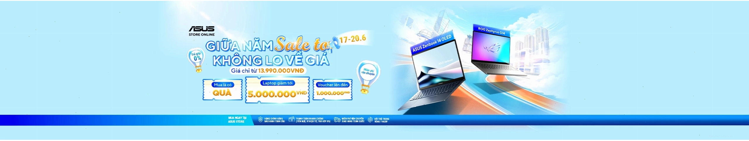 Cửa hàng trực tuyến Asus Store với nhiều ưu đãi hấp dẫn