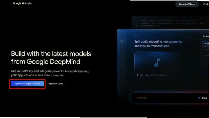 Đăng nhập Google AI Studio bằng tài khoản Google
