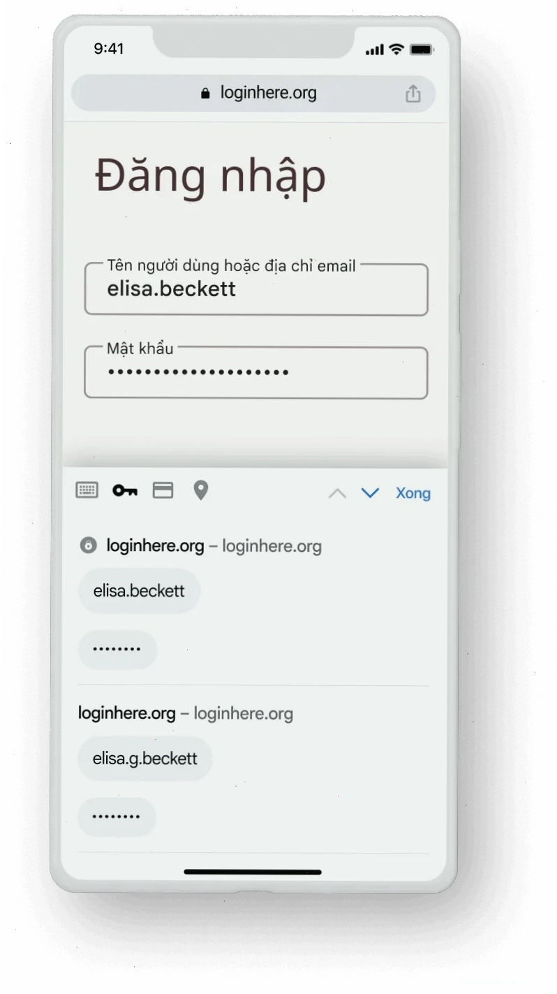 Đăng nhập ứng dụng trên iOS