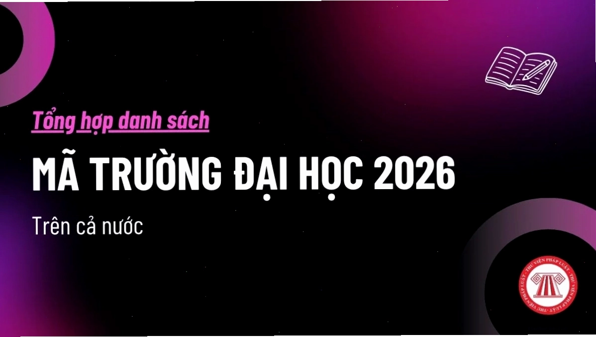 Danh sách mã trường đại học