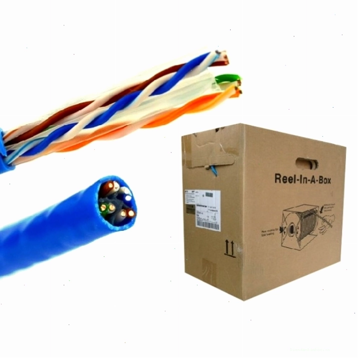Dây cáp mạng Cat6 với lõi nhựa chữ thập phân tách các cặp dây