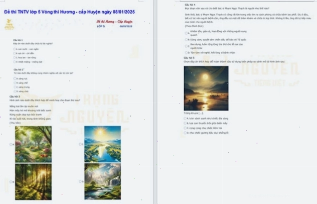 Đề thi Trạng Nguyên Tiếng Việt lớp 5 năm 2024 - 2025 cấp Huyện
