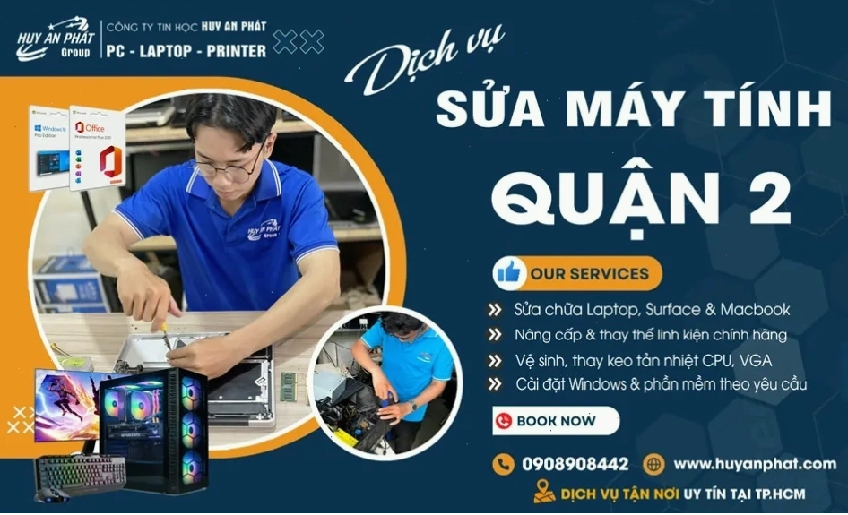 Dịch vụ sửa máy tính tại nhà Quận 2