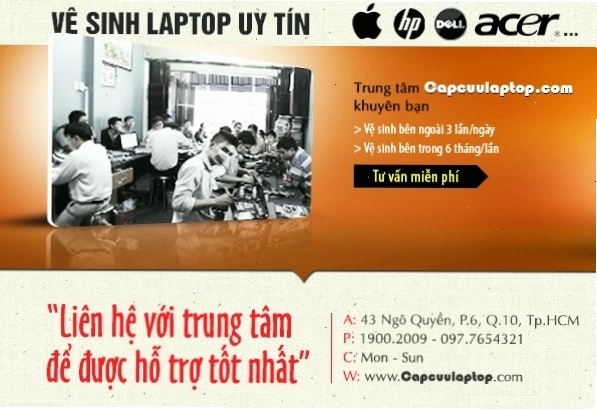 Dịch vụ vệ sinh laptop chuyên nghiệp tại TPHCM