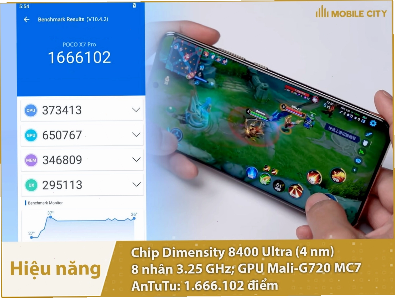 Điểm hiệu năng AnTuTu ấn tượng của POCO X7 Pro