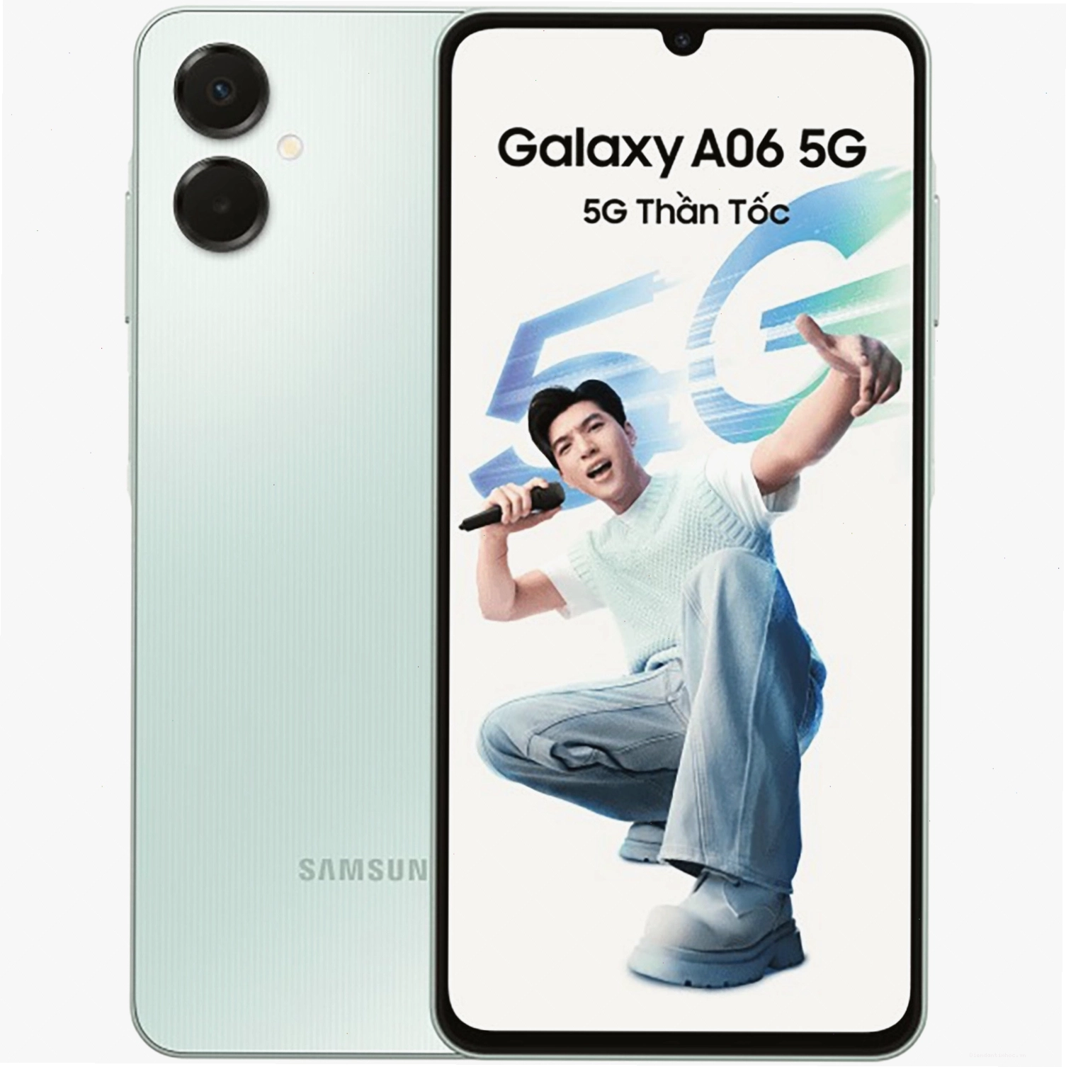 Điện thoại Samsung Galaxy A06 5G màu xanh lá trẻ trung