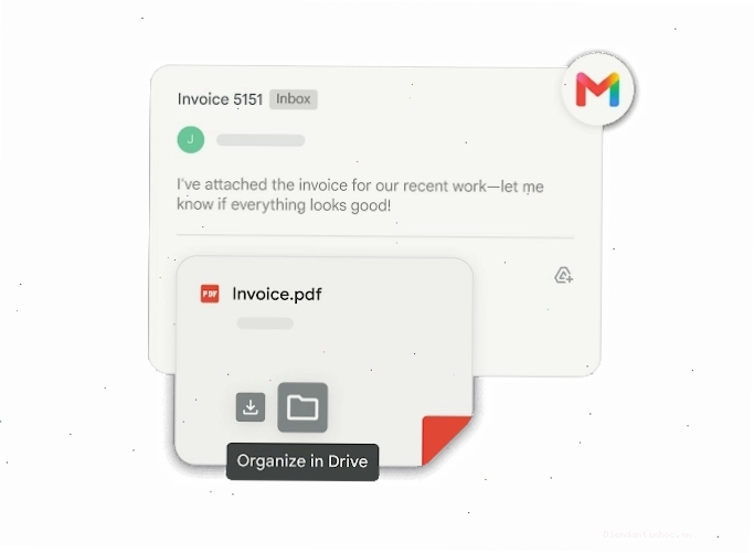 Đính kèm thẳng hoá đơn dạng tệp PDF từ Drive vào email trong Gmail