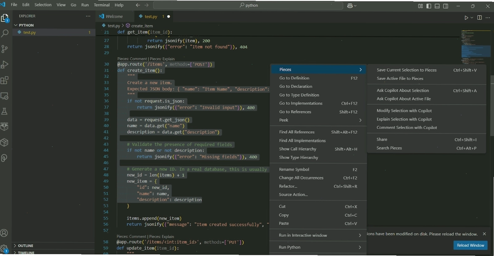 Đồ thị dự báo sự tăng trưởng của Python trong phát triển web