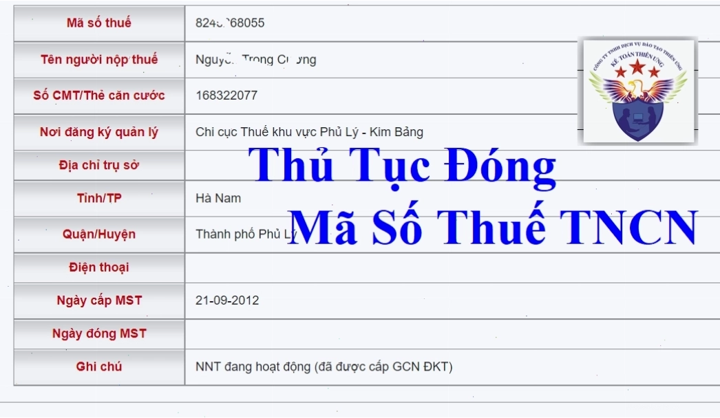 Đóng mã số thuế TNCN