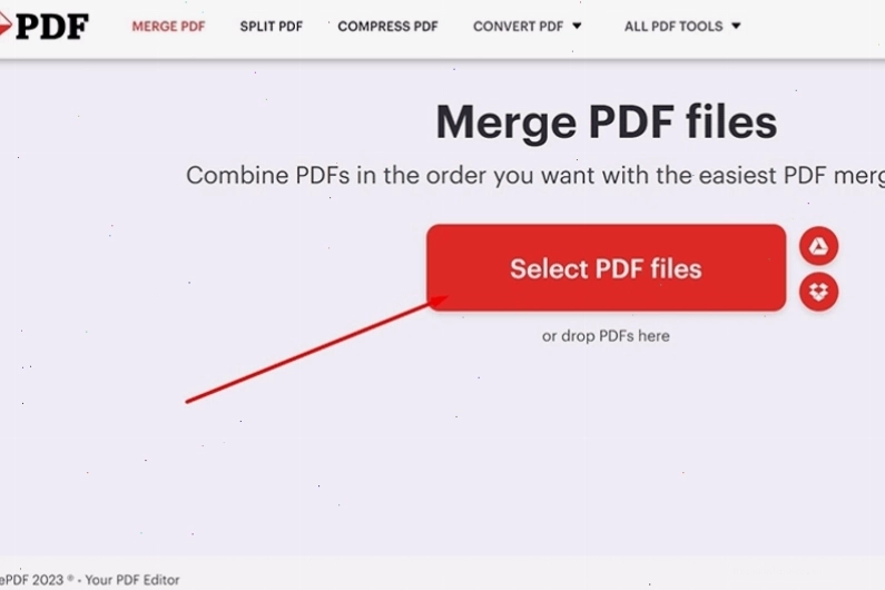 Ghép file pdf bằng ilovepdf PDF bước 1: Tải lên tệp