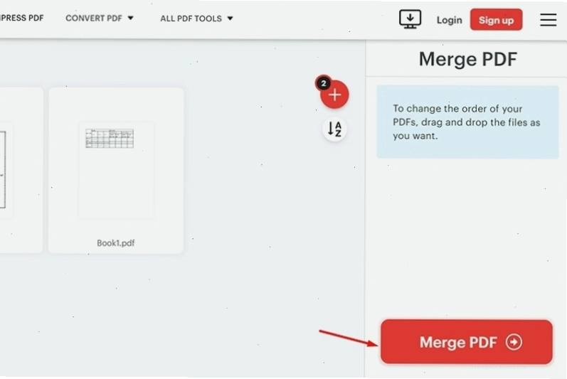 Ghép file pdf bằng ilovepdf PDF bước 3: Sắp xếp thứ tự các tệp