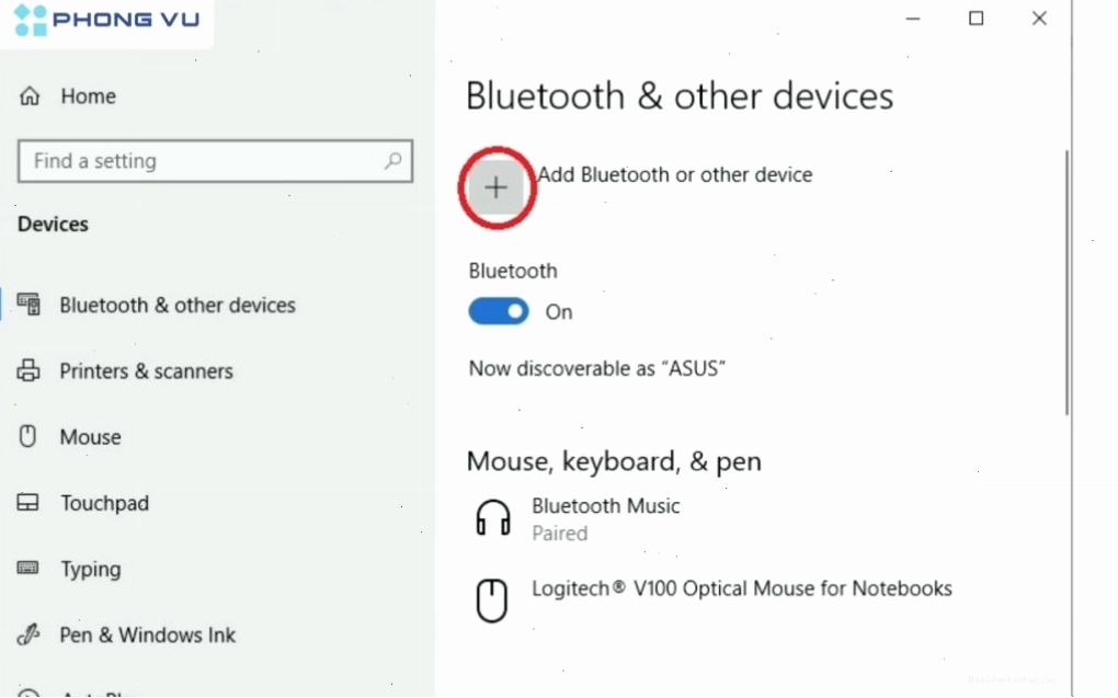 Ghép nối thiết bị Bluetooth với PC