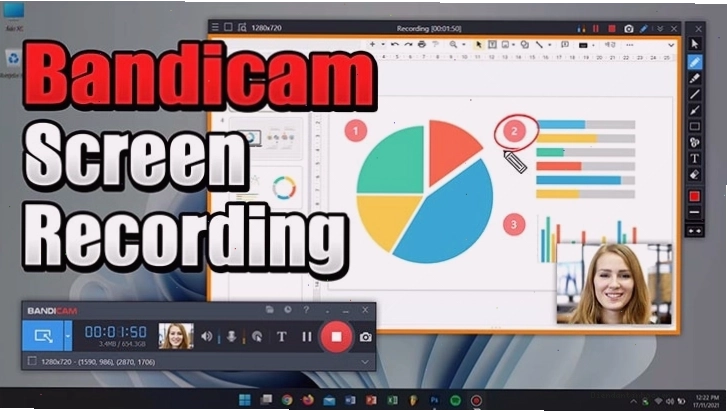 Giao diện chế độ Ghi hình màn hình của Bandicam