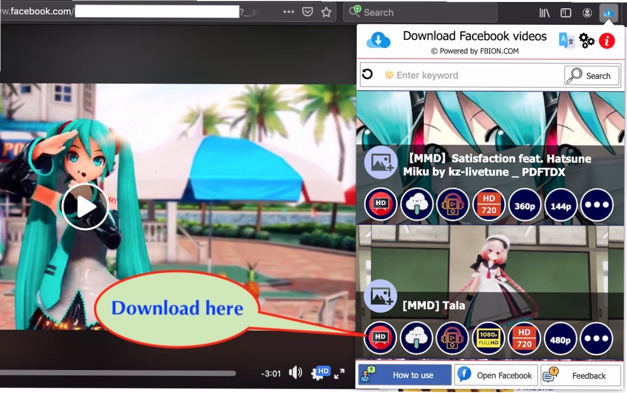 Giao diện chính của FSave.net hỗ trợ tải video Facebook