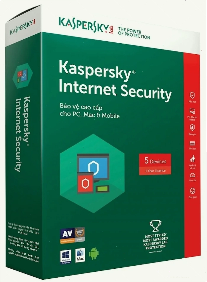 Giao diện chính của Kaspersky Internet Security