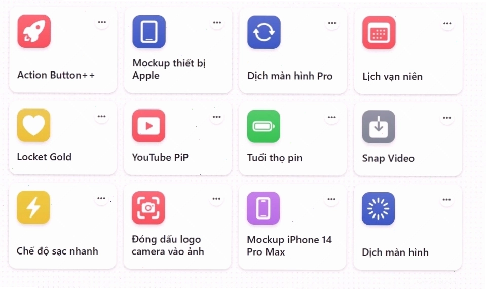 Giao diện chính của Phim tắt VN, giới thiệu các loại phím tắt phổ biến
