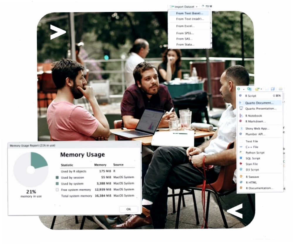 Giao diện chính của RStudio IDE phiên bản mới nhất