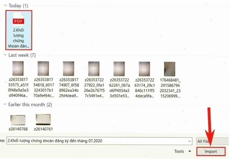 Giao diện chuyển đổi PDF sang Excel trên ILovePDF