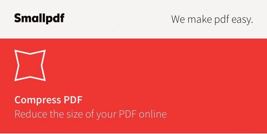 Giao diện công cụ nén PDF của Smallpdf