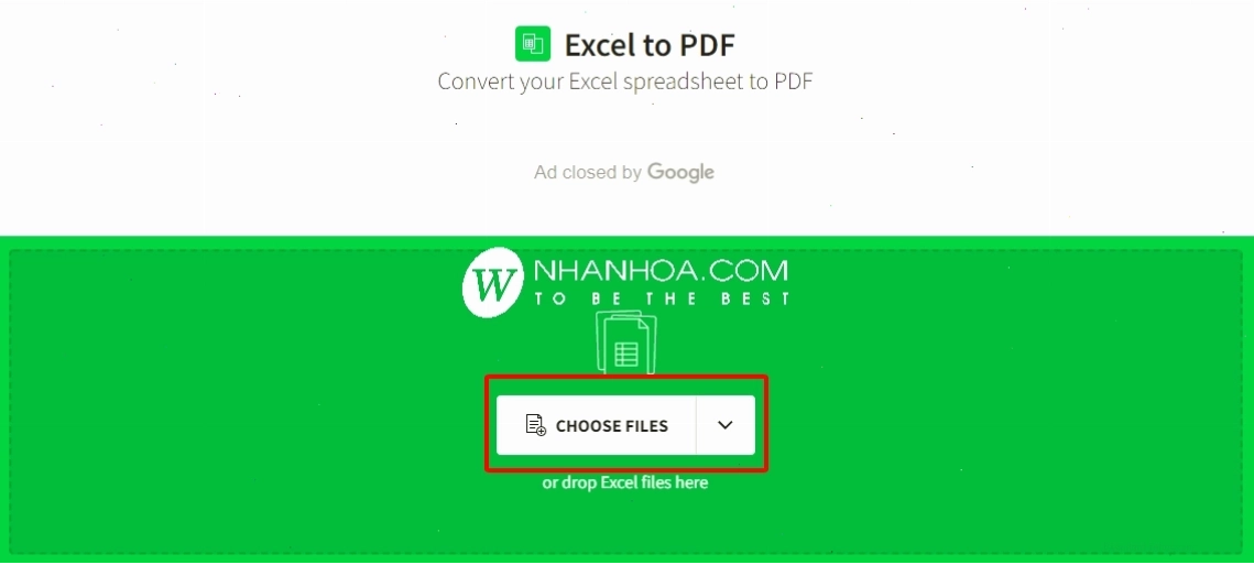Giao diện công cụ Smallpdf hỗ trợ chuyển đổi Excel sang PDF