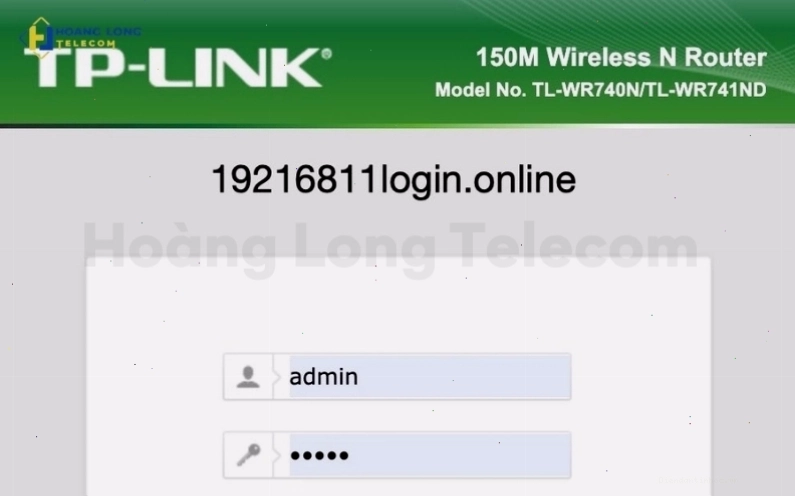Giao diện đăng nhập Router TP-Link qua trình duyệt web