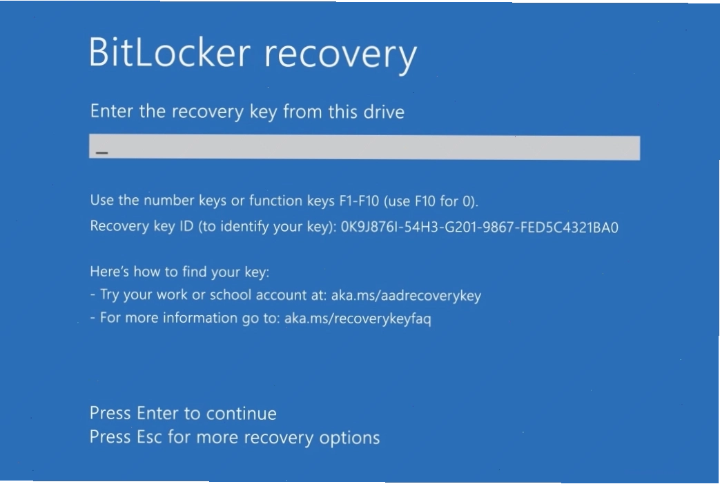 Giao diện hiển thị Recovery Key sau khi xác định đúng thiết bị trên aka.ms/myrecoverykey
