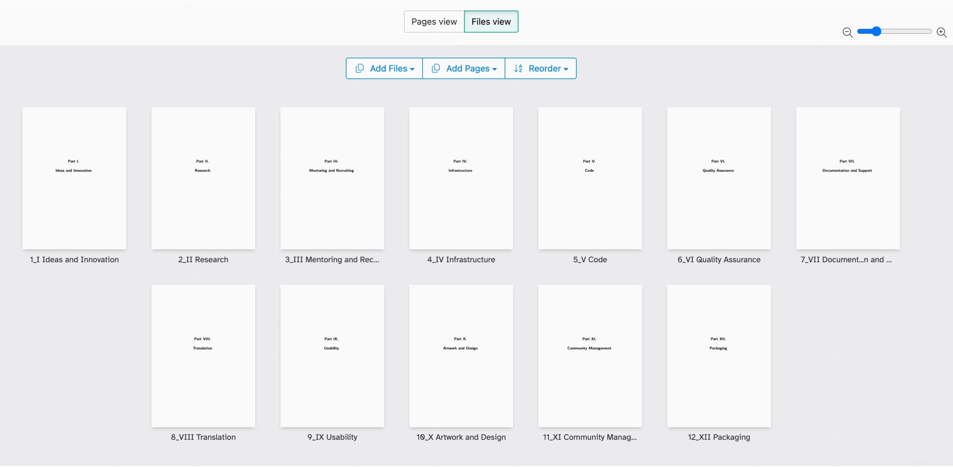 Giao diện kéo thả file để gộp PDF trên PDF24 Tools