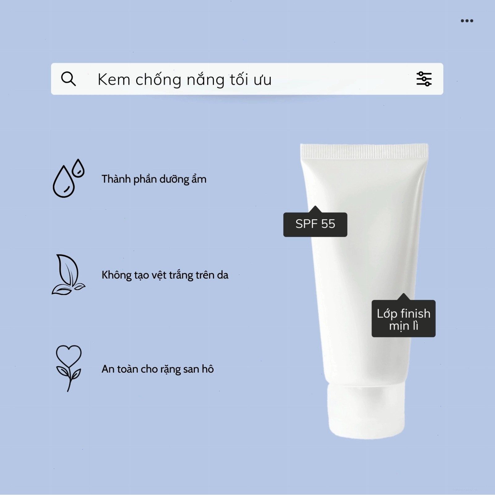 Giao diện người dùng trang điểm màu phấn, xanh dương nhạt cho bài đăng Instagram