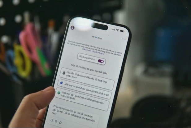 Giao diện sử dụng Chat GPT 4.0 thông qua Bing AI Chat
