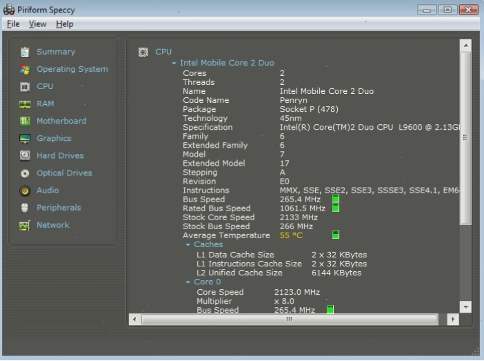 Giao diện Task Manager hiển thị nhiệt độ CPU