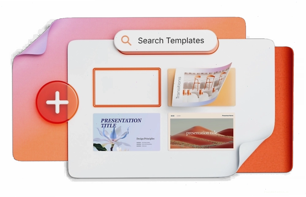 Giao diện tìm kiếm mẫu trong Microsoft PowerPoint