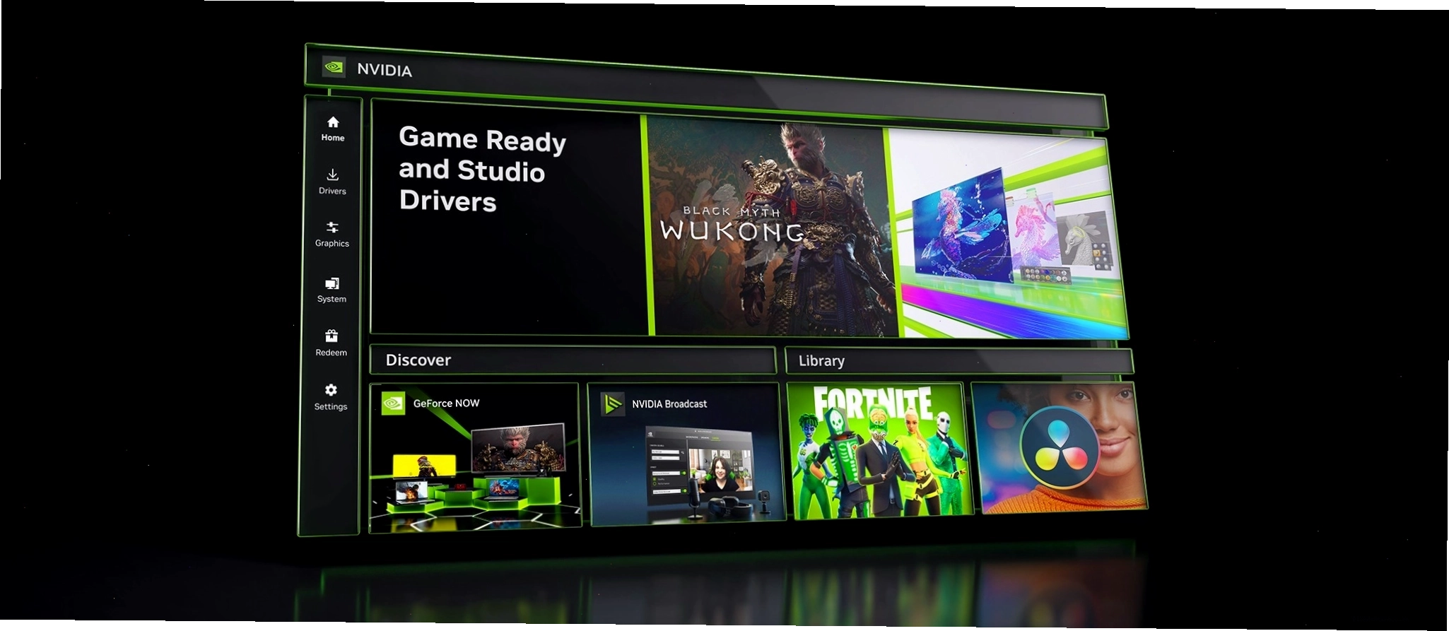 Giao diện tổng quan của ứng dụng NVIDIA