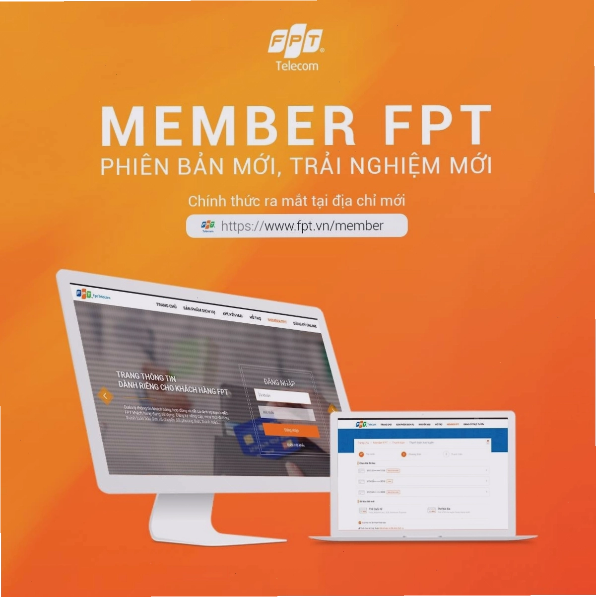 Giao diện trang quản lý tài khoản FPT Member