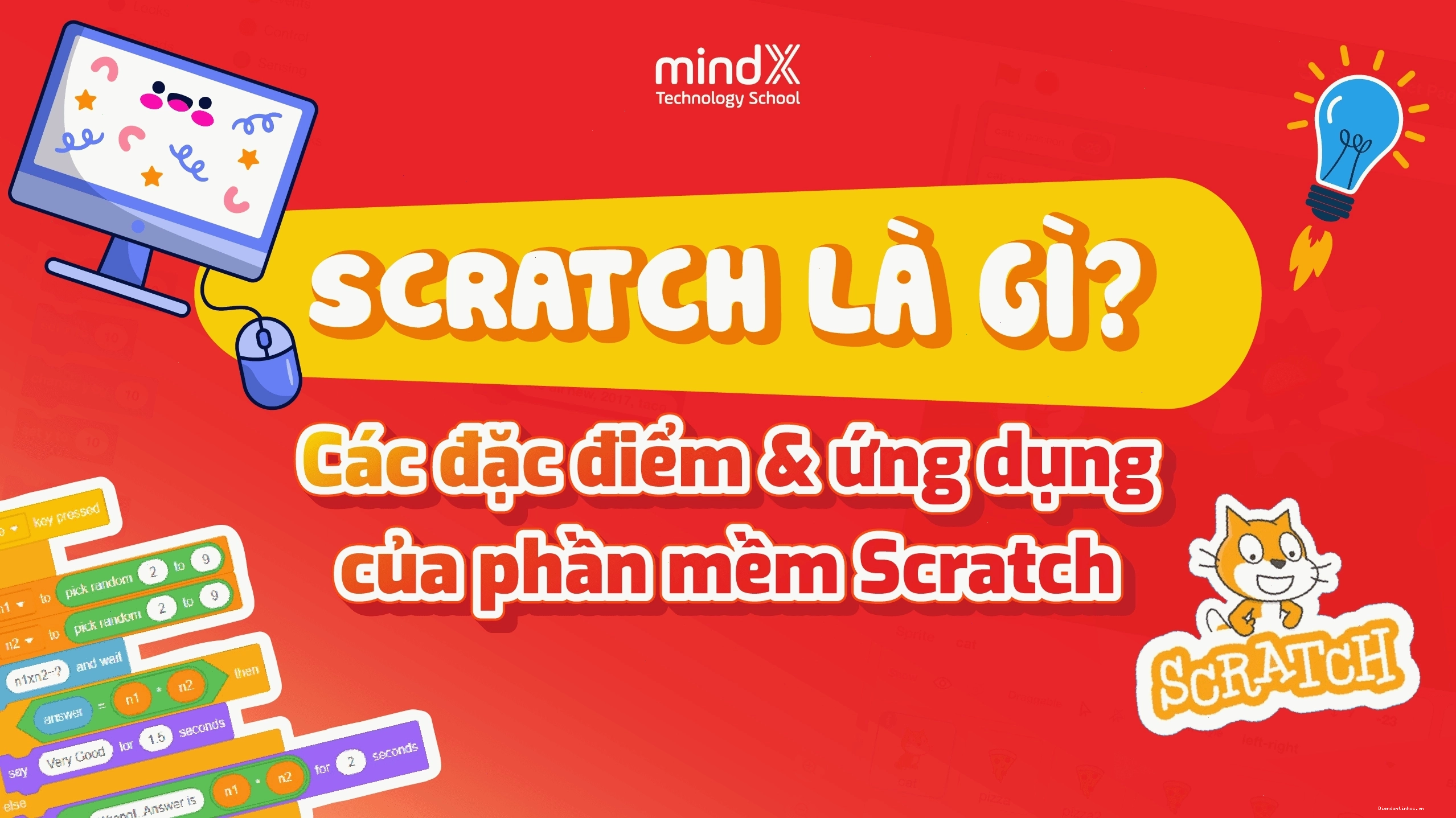 Giao diện trực quan của ngôn ngữ lập trình Scratch