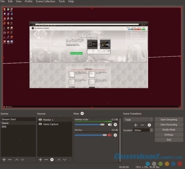 Giao diện trực quan và chuyên nghiệp của OBS Studio