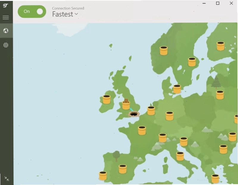 Giao diện TunnelBear VPN
