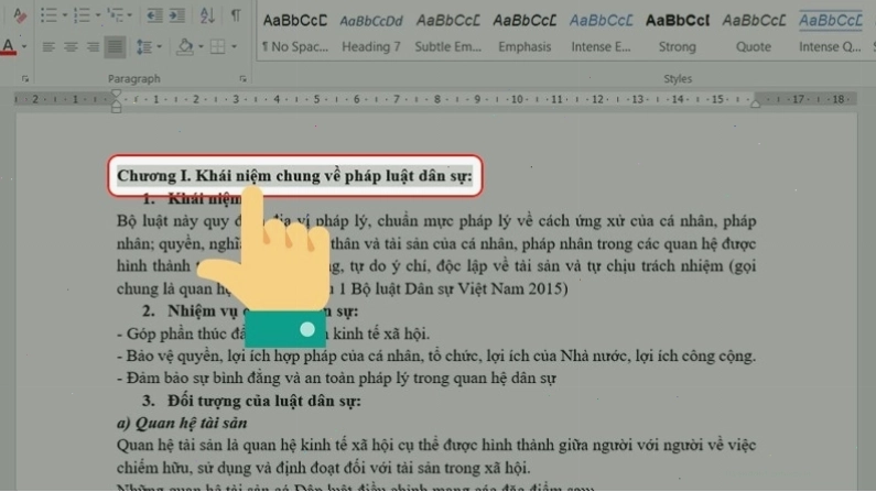 Giao diện tùy chỉnh định dạng mục lục trong Word