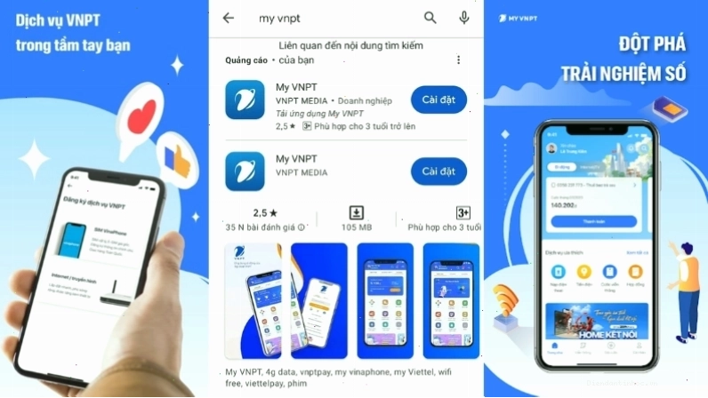 Giao diện ứng dụng My VNPT hỗ trợ đổi mật khẩu WiFi