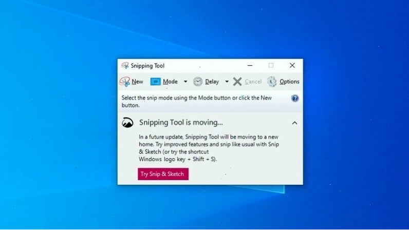 Giao diện ứng dụng Snipping Tool miễn phí trên Windows