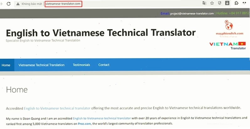 Giao diện website dịch tiếng Nhật