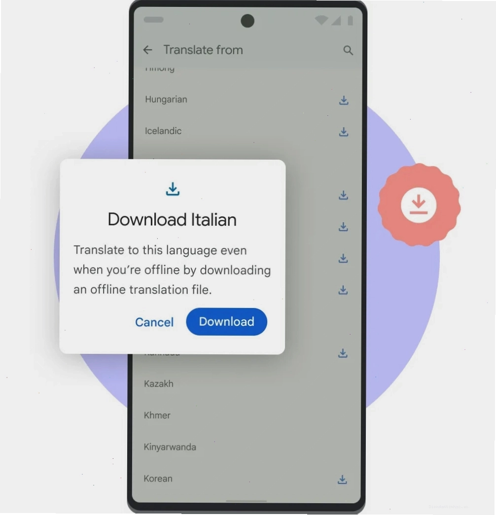 Google Dịch hiển thị tính năng tải xuống ngôn ngữ
