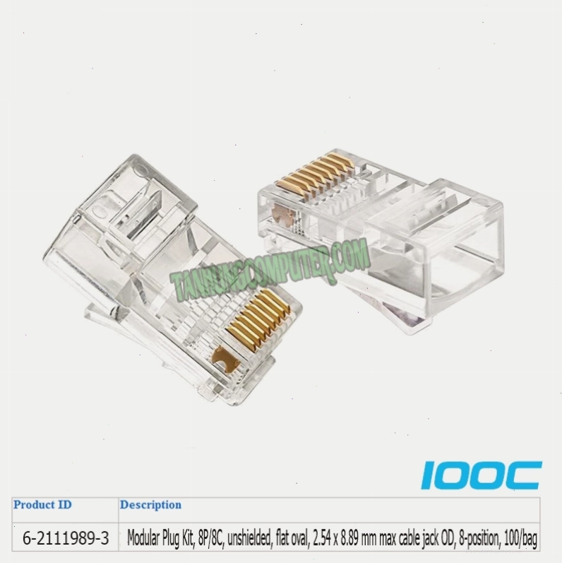 Hạt mạng Cat6 AMP Commscope chính hãng, đạt chuẩn hiệu suất cao