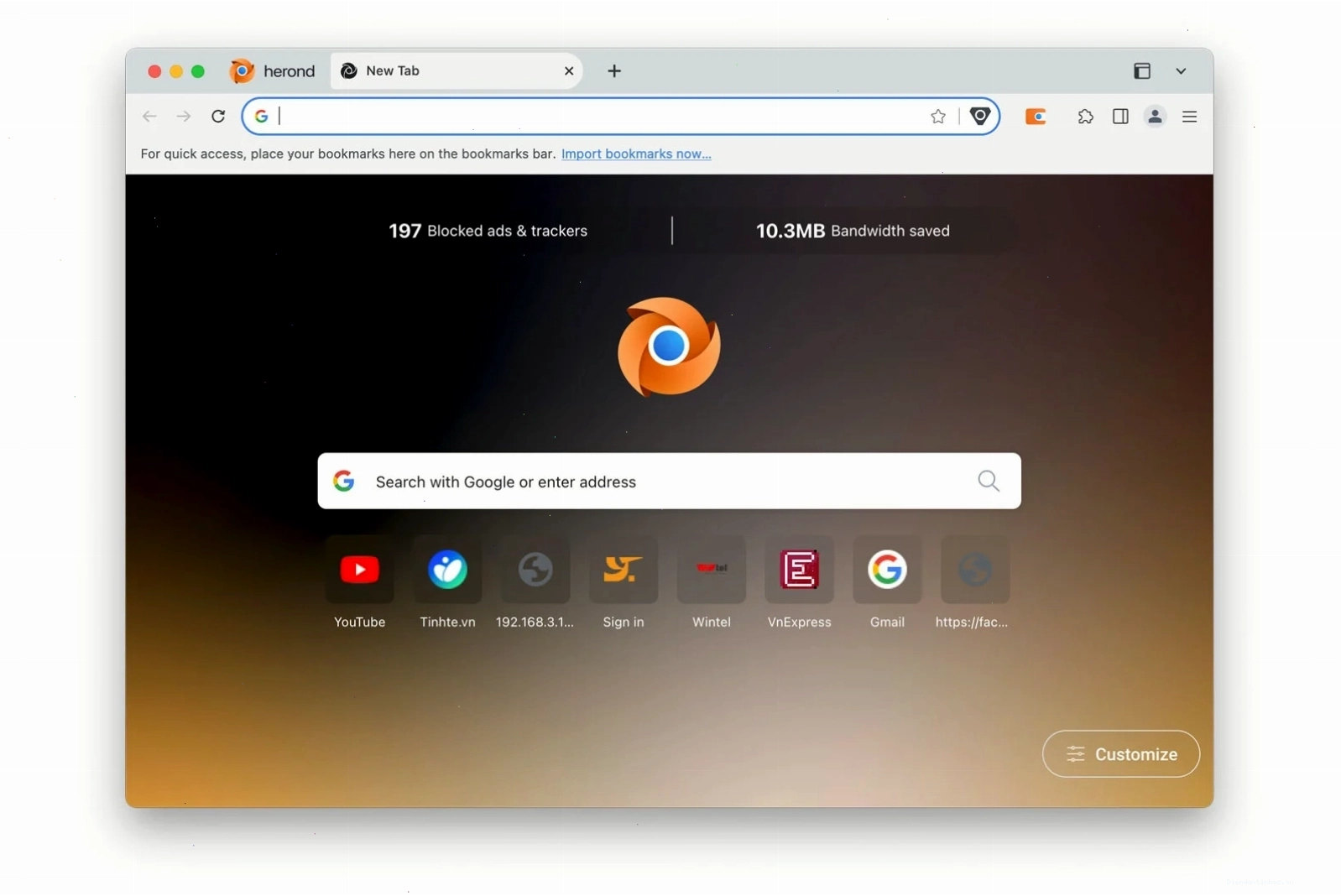 Herond Browser - Trình duyệt web thông minh thế hệ mới